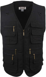 LUSI MADAM Mens Outdoor Vest Multi-Pockets Casual Vest for Work Fishing Photography Journalist