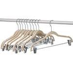 Home-it 10 Pack Clothes Hangers with clips -  IVORY Velvet Hangers for skirt hangers - Clothes Hanger - pants hangers - Ultra Thin No Slip