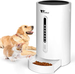 amzdeal Automatic Cat Feeder Dog Feeder Cat Food Dispenser with Programmable Meal Size and Time, 4 Meals per Day, Suitable for Dog and Cat