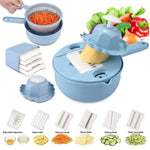 Yoocaa Vegetable Mandoline Slicer, Kitchen 10 in 1 Multipurpose Stainless Steel Fruit and Vegetable Chopper Cutter Slicer Grater, Meals Veggie & Food Dicer