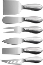 Home Perspective Premium Stainless Steel Cheese Tool Set - 6 Piece Box Cheese Knife Set - Cut, Spread, Shave and Serve All Your Favorite Cheeses