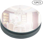 Murrey Home 12 Pack 12" Round Mirror Tray/Plate for Wedding, Christmas and Party Décor