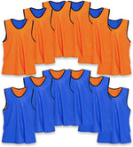 Unlimited Potential Nylon Mesh Scrimmage Team Practice Vests Pinnies Jerseys Bibs for Children Youth Sports Basketball, Soccer, Football, Volleyball (Pack of 12)