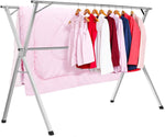 HYNAWIN Stainless Steel Laundry Drying Rack Heavy Duty Collapsible Folding Clothes Drying Rack