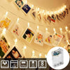 Photo Clip String Lights with Battery Operated Indoor Fairy String Lights for Hanging Photos Pictures Christmas Cards, Photo Clip Holders in Kids Bedroom Birthday Wedding Christmas Party(10Feet 20Led)