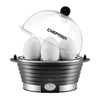 Chefman Electric Egg Cooker/Boiler, Rapid Egg Maker, Countertop, Hard Boil Egg Steamer and Poacher, 6 Egg Capacity With Removable Tray, Small, Black
