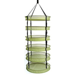 IPOMELO Hanging Herb Drying Rack Dry Net 2ft 6 Layer Clip-On Collapsible Green Mesh