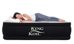 King Koil California King Luxury Raised Airbed with Built-in 120V AC High Capacity Internal Pump Comfort Quilt Top First Ever Cal King Air Mattress - True California King Size with 1-Year Guarantee