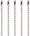 50pcs Nickel Plated Ball Chain Necklace, KinHom 24 Inches Long 2.4mm Bead Size # 3 Adjustable Antiqued Metal Bead Steel Chain Matching Connectors Jewelry Findings