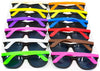 XKX 12PCS Neon 80's Style Party Sunglasses With Dark Lens For Big Bang Party