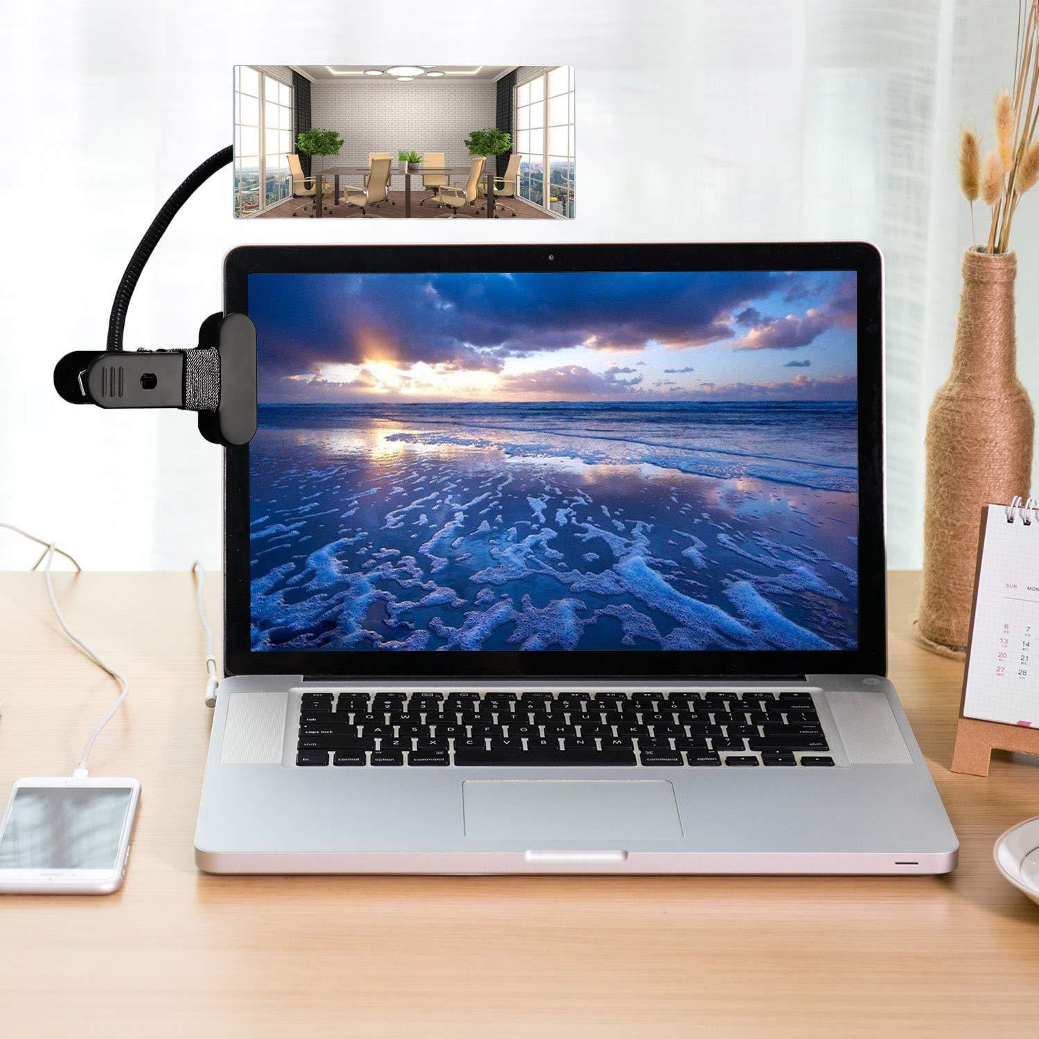 Gosear Office Clip On Cubicle Mirror, Computer Rearview Mirror, Convex ...