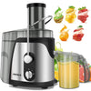 ELEHOT Juicer Machine Juice Extractor 800 Watt Wide Mouth Stainless Steel Dual-Speed Centrifugal Juicer for Fruits and Vegetable