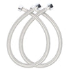 BOSNELL 24-Inch Long Faucet Connector Braided Stainless Steel Water Supply Hose 2 1/2" I.P.Female Straight Thread Faucet Hose Replacement Pack of 2(1 Pair)
