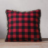 Eddie Bauer Unisex-Adult Lodge Faux Fur Pillow, Red Regular ONE Size