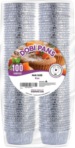 DOBI Ramekins - Disposable Aluminum Foil Ramekins, Standard Size - 4 oz. (Pack of 100)