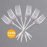 Netko Plastic Forks Disposable Forks Medium Weight 1000 Pack