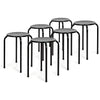 Best Choice Products Set Of 6 Backless Round Top Metal Stools (Black)