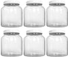 KombuJars ½ Half Gallon GLASS Jars 64 oz Airtight Lined Seal Plastic Lid Cap, Wide Mouth Jar, Brewing Fermenting Kombucha, Storage Bottles Kefir Canning, Clear, Multi-use Mason (6)