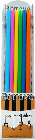 Botrove 12 Inch Extra Long Reusable Silicone Straight Straws for Extra Tall Tumbler 40 OZ Hydro Flask,32 OZ Blender Bottle Nutribullet, Nutri Ninja Cups