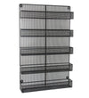 ESYLIFE 5 Tier Wall Mount Spice Rack Organizer Kitchen Spice Storage Shelf - Made of Sturdy Punching Net, White