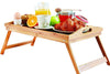 Bed Lap Trays for Eating - Dinner Trays for Lap - Breakfast in Bed Tray with Legs - Bamboo Bed Trays with Folding Legs