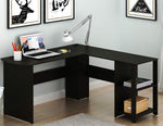SHW L-Shaped Home Office Wood Corner Desk, Espresso