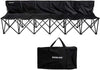 Franklin Sports Sideline Team Bench - 6 Person - Collapsible Sports Bench with Carry Bag - Easy Assembly - Pop Up - Additional Steel Support Poles Provide Extra Stability