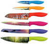 Cosmos Kitchen Knife Set in Gift Box - Unique Gifts For Men and For Women - 6-Piece Colorful Cooking Chef Knives Set